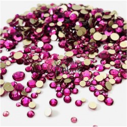 Strasuri din cristale pentru make-up, model Gold SM011DD Fuchsia Mixt